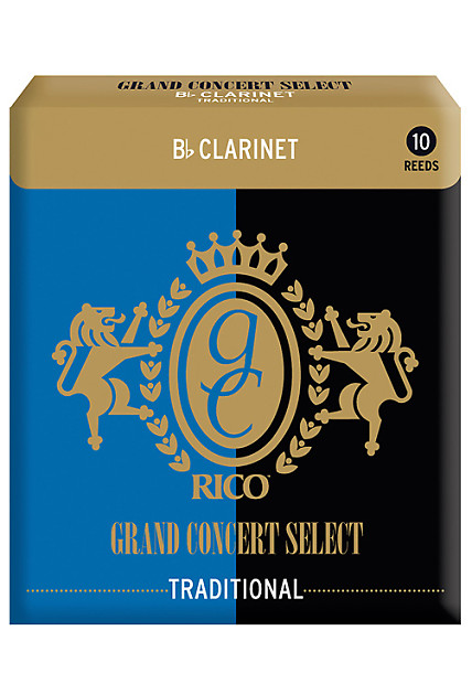 Rico Grand Concert Select Traditional Bb Clarinet Reeds, Strength 4.5, 10-pack image 1