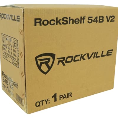 Pair Rockville RockShelf 54B 360w Black 5.25" Home Theater Bookshelf Speakers/4 Ohm image 10