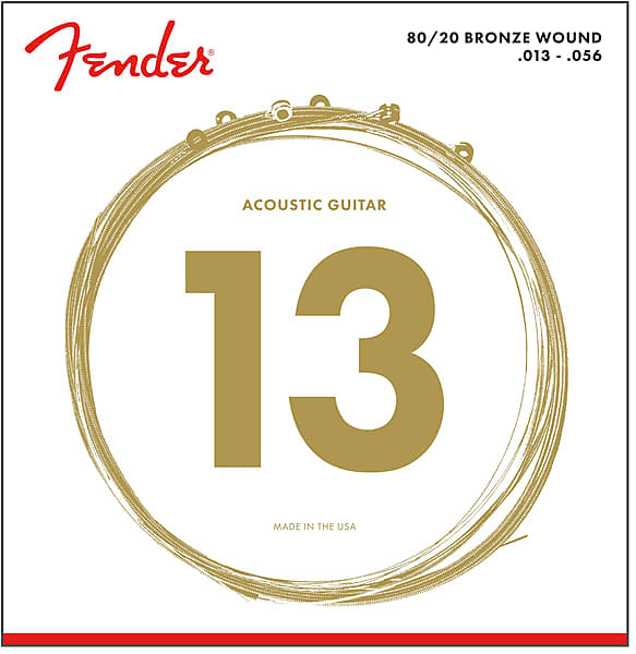 Fender 70M 80/20 Bronze Acoustic Guitar Strings 13-56 medium gauge image 1