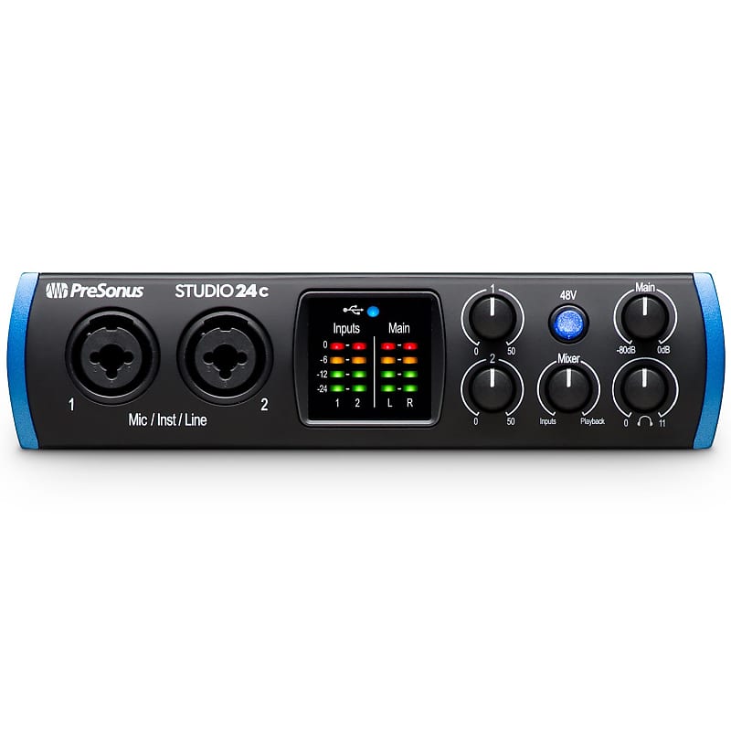 Immagine PreSonus Studio 24C 2x2 USB-C Audio / MIDI Interface - 1