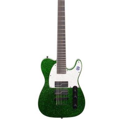 ESP LTD Stephen Carpenter SC607B Guitar with Case Green Sparkle image 2