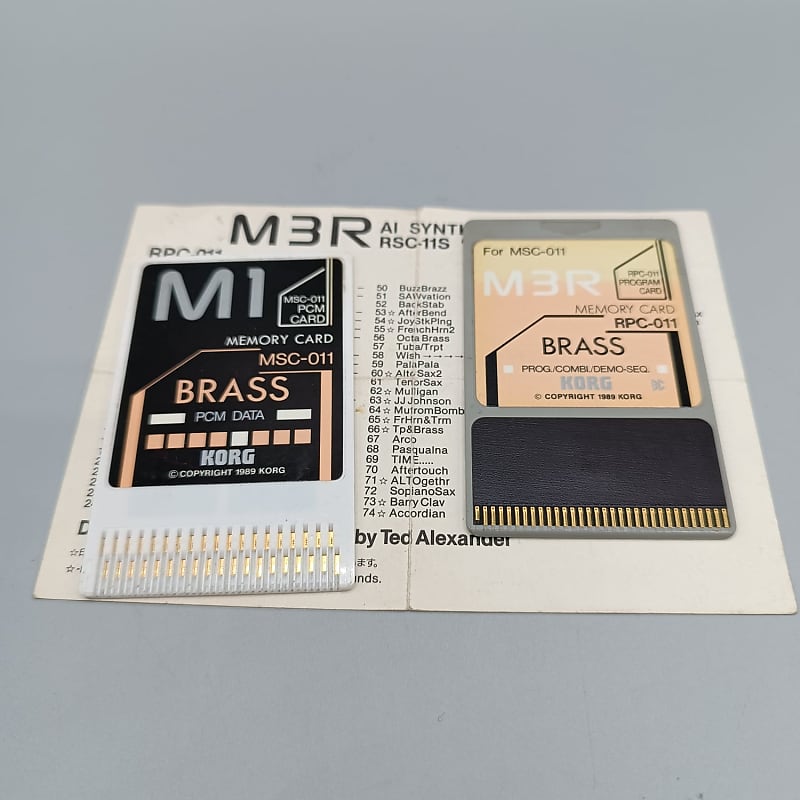 Korg M1 M3R Program PCM Data 2 x Memory Card MSC-011 RPC-011