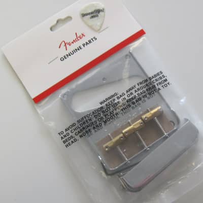 Fender American Pro Telecaster 3-Saddle Bridge Assy with Cover 0992005000 image 5