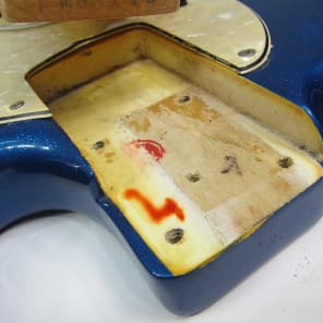 1971 Fender Mustang Bass Super Rare Blue Metal Flake Original Sparkle w MOTS Guard All Original! image 23