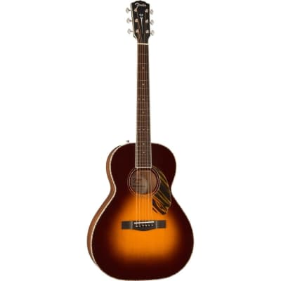 Fender Paramount PS-220E Parlor Acoustic-Electric Guitar (3-Tone Vintage Sunburst) image 3