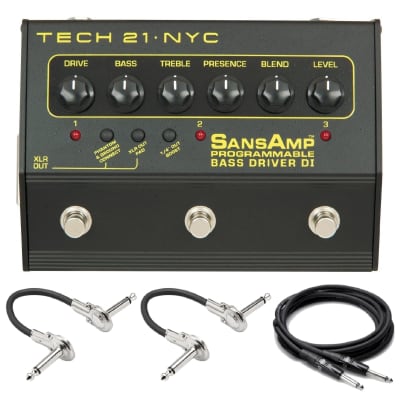 ベース SANS AMP Bass D DI Programmable Tech 21 SansAmp Programmable Bass Driver DI Pedal | Sweetwater