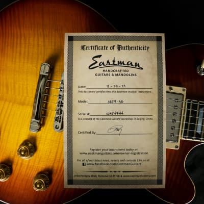 Eastman SB59 Electric Guitar w/ Seymour Duncan Red Burst Ebony Fingerboard (12754744) image 15