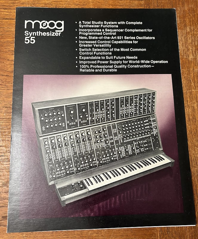 Vintage Moog Synthesizer 55 Brochure/Catalog 1976 Reverb
