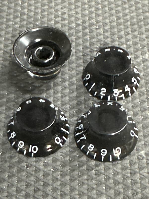 Epiphone Bell Knobs Black with whit numbering Reverb
