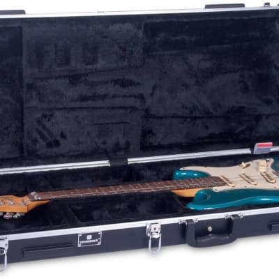 Crossrock ABS Molded Electric Guitar Case  for Fender Stratocaster and Telecaster in Black image 3