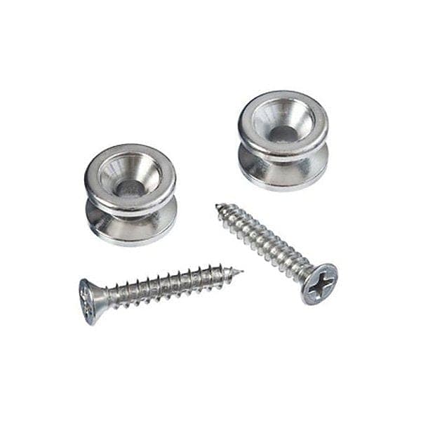 D'Addario Solid Brass End Pins | Chrome | Pair image 1