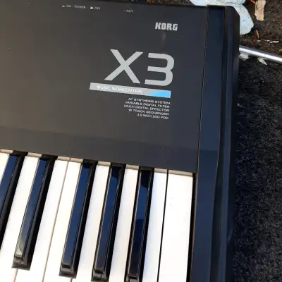 Korg  X3 Keyboard Synthesizer  1980 Black image 1