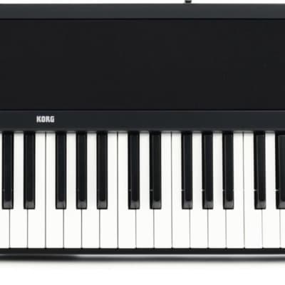 Korg B2N Digital Piano - Black  Bundle with Gator Frameworks GFW-KEY-2000X Deluxe X-Style Keyboard Stand image 1