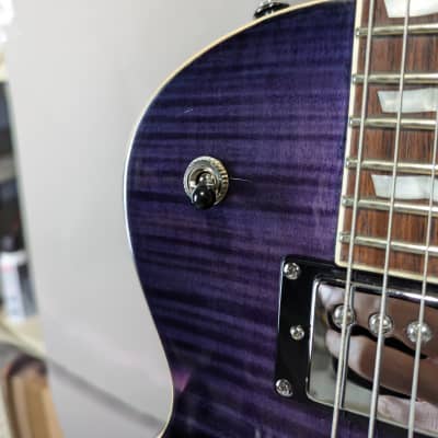ESP LTD EC-256 FM HH See-Thru Purple Sunburst Electric Guitar image 2