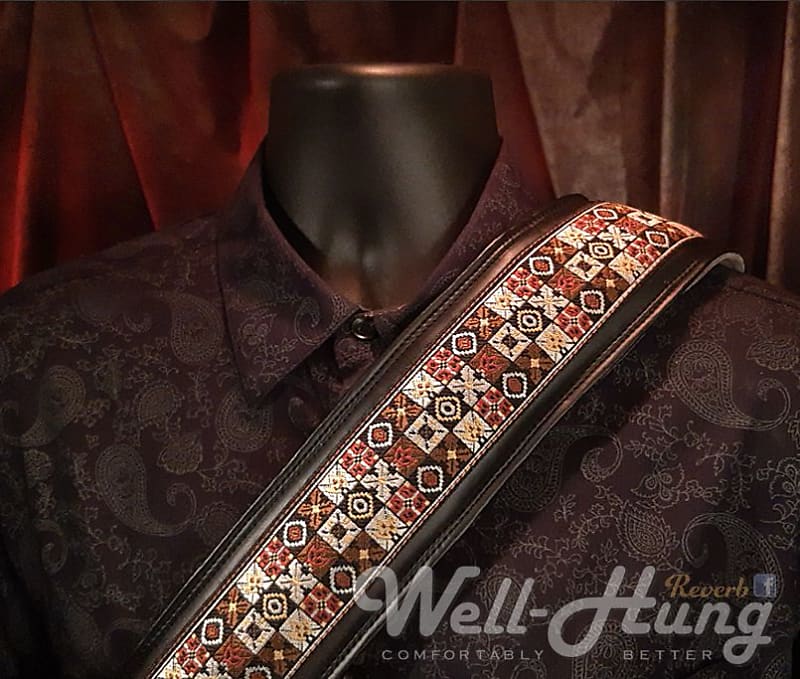 Well-Hung Wild Things Ocelot 3 wide Super Padded hootenanny guitar strap