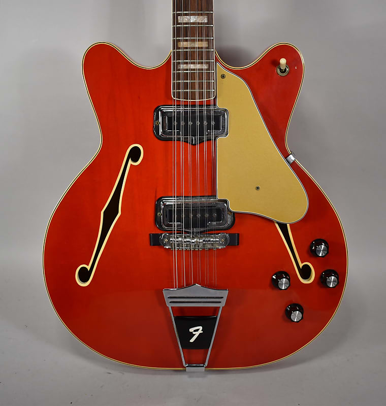 1966 Fender Coronado XII Cherry Red Finish 12 String Electric Guitar image 2