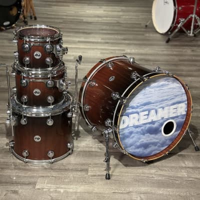 Used DW Collectors Maple/Mahogany 4pc Drum Set Candy Black Fade - Good