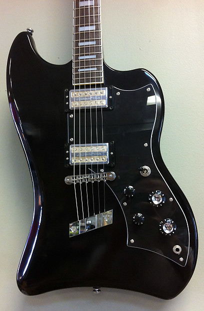 DeArmond by Guild Jetstar Black w/ hardshell case RARE Jet