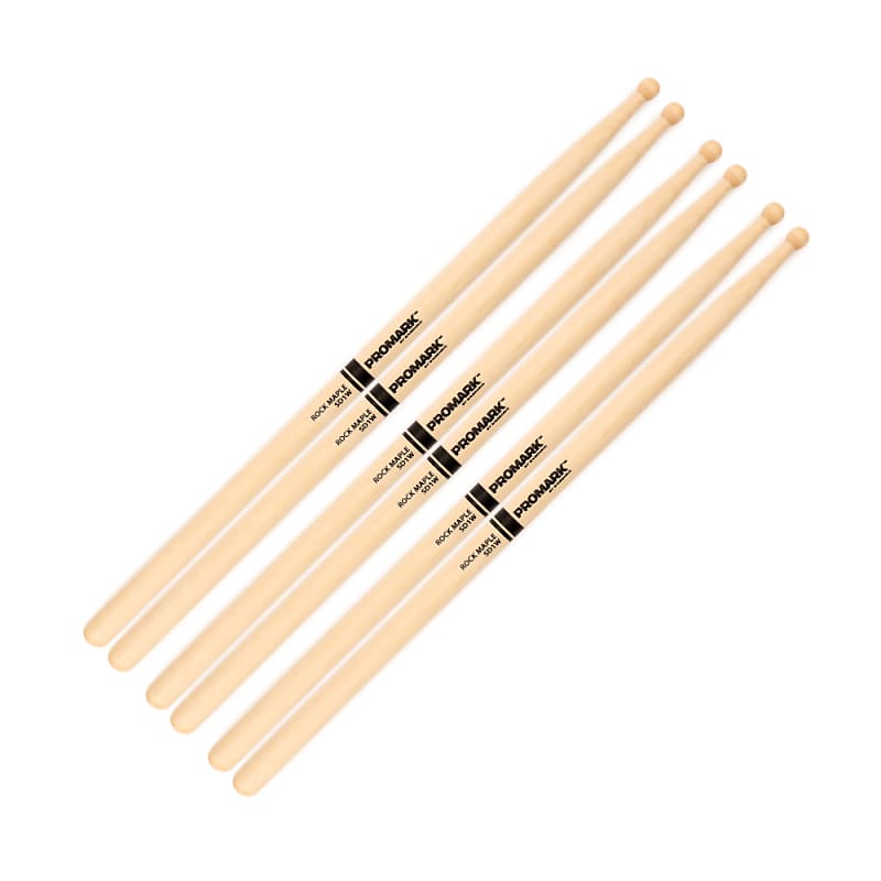 3 Pairs ProMark SD1 Maple Wood Tip Drum Sticks image 1
