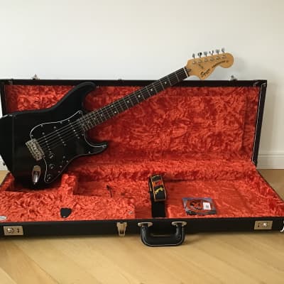 Squier by Fender SQ Series Stratocaster Black MIJ Japan 1983 Squier by Fender SQ Series Stratocaster Black MIJ Japan 1983