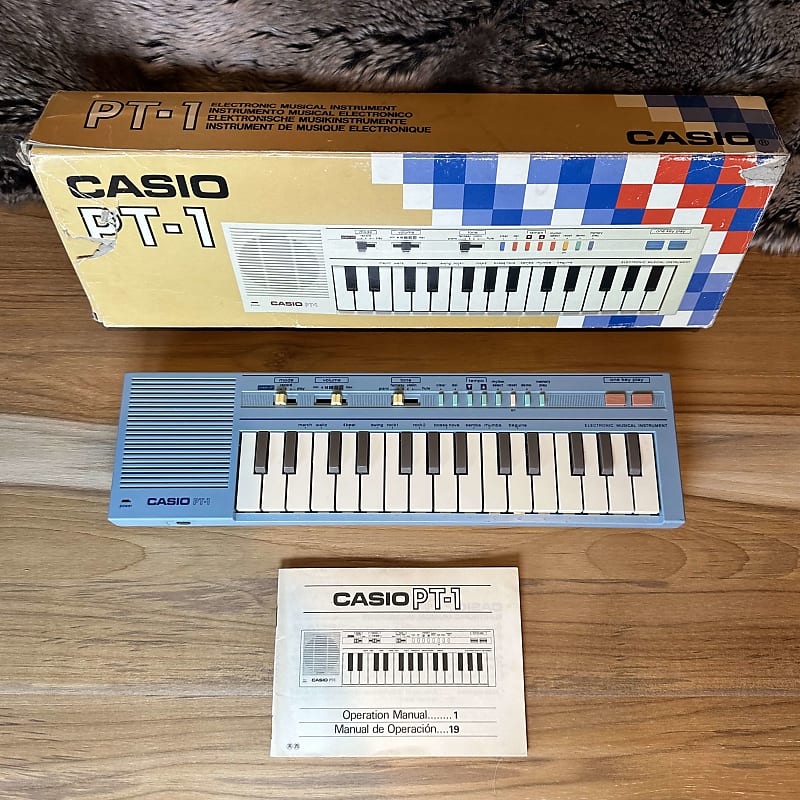 Casio PT-1 Rare Light Blue Vintage 1988 Cult Status 29-Key Mini Synthesizer MIJ image 1