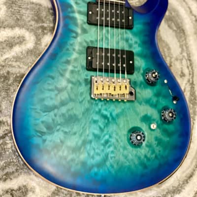 PRS Custom 24 Piezo 10 TOP Wood Library  2021 Makenna Blue signed by Paul Reed Smith image 1