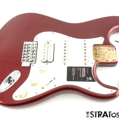 American Performer Fender HSS Stratocaster Strat LOADED BODY USA Aubergine image 1