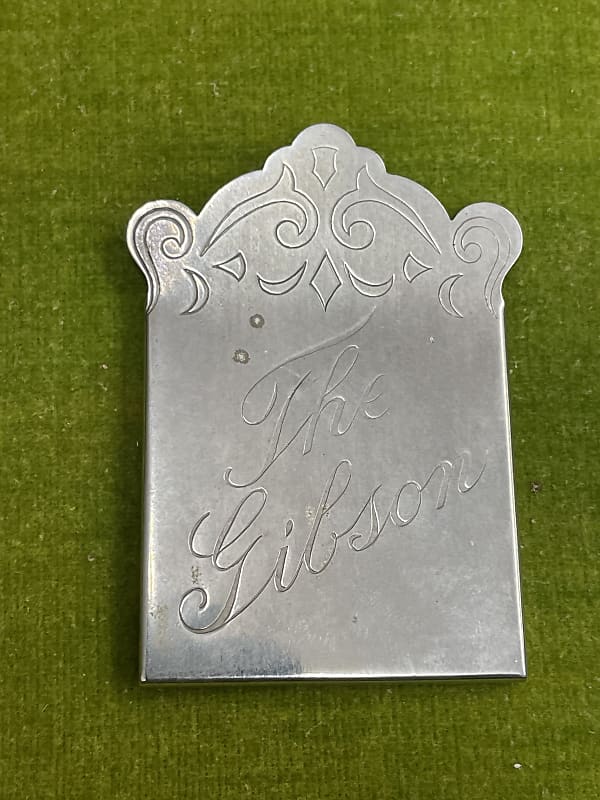 original 1920 Gibson mandolin tailpiece cover Reverb