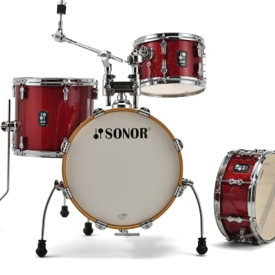 Sonor AQX Jungle Drum Shell Kit, 4-Piece, Red Moon Sparkle image 2
