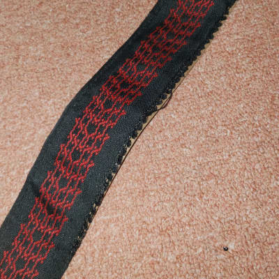 Vintage Ace Guitar Strap 60's 70's Red Embroidered image 6
