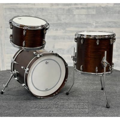 Gretsch USA Custom 3pc Drum Set 18/12/14 Satin Antique Maple w/Mount image 2