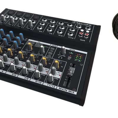 Mackie Mix8 8-Channel Mixer with 10FT Green XLR Cables