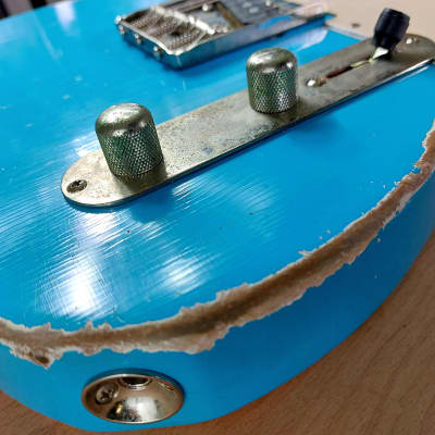 S71 "Custom Nitro Vintage T" rare TAOS TURQUOISE ’62 RELIC, Handwound 60's Pickups. Made in USA image 9