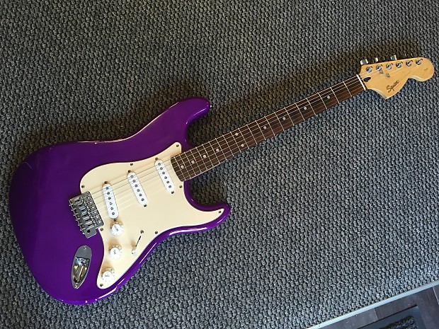 Purple squier hot sale stratocaster