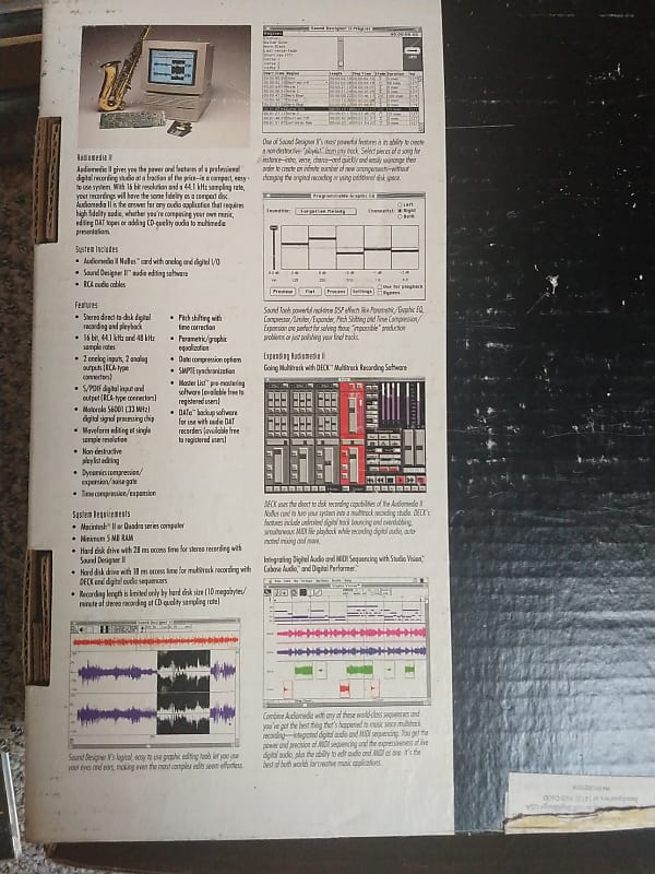 Digidesign Audiomedia II Nubus Audio Card In Box 1992