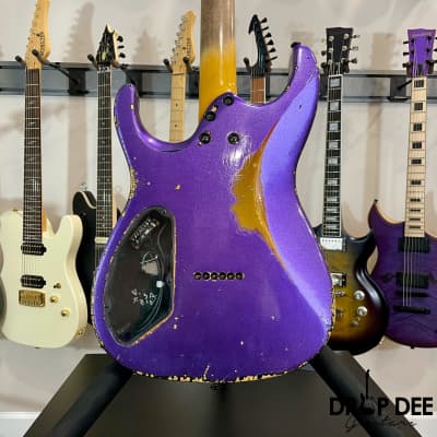 Balaguer Toro USA Heritage Electric Guitar w/ Case-Metallic Purple over Sunburst image 11