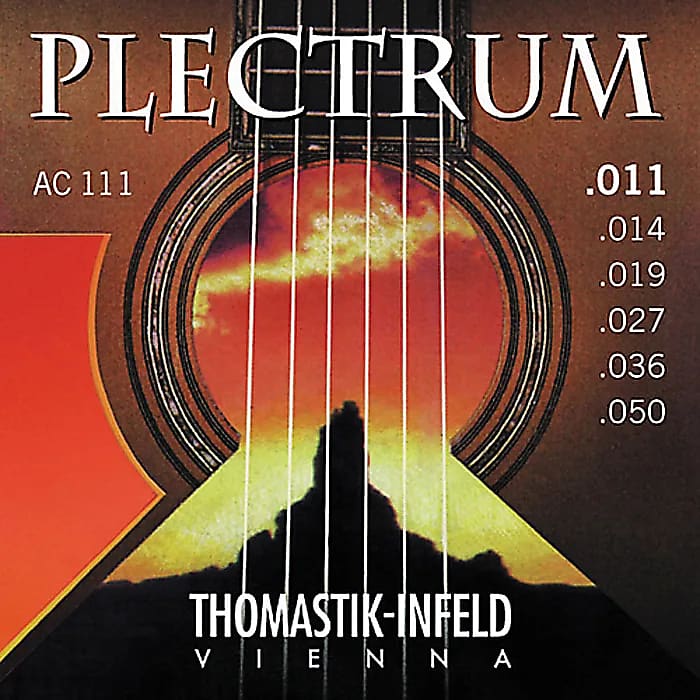 Thomastik-Infeld AC111 Plectrum Bronze Round-Wound Acoustic Guitar Strings - Light (.11 - .50) image 1