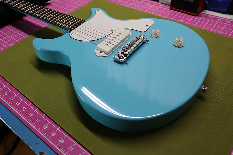 Harley Benton DC-Junior FAT Neck Benton Blue 2021 Amazing Color! Hard 2 Get  USA Stock Fast Shipping