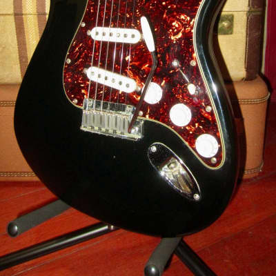 1993 Fender Strat Plus Black w Hard Case for sale
