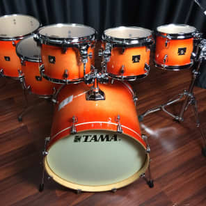 Tama drums sets Superstar Classic Maple Tangerine Lacquer Burst 7pc kit CL72S TLB image 2