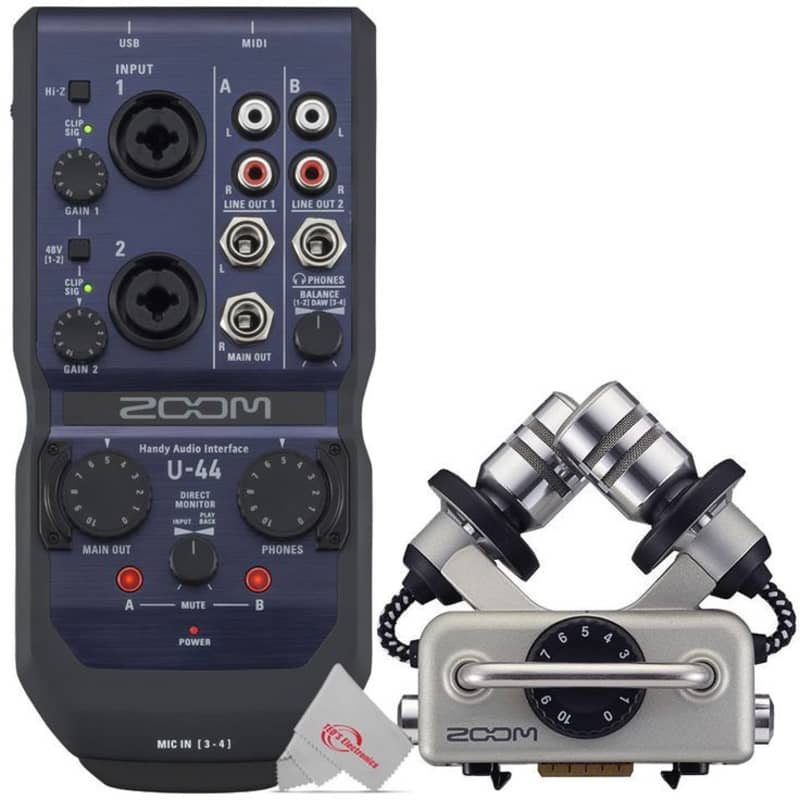Zoom U-44 Portable 4x4 USB Handy Audio / MIDI Interface + Zoom 