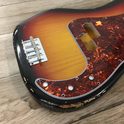 FRANCHIN Jupiter bass guitar body Relic Aged 3-Color Sunburst 100% Nitro Lacquer Alder P-Bass type Made in Italy - Stock piece #20790525 image 6