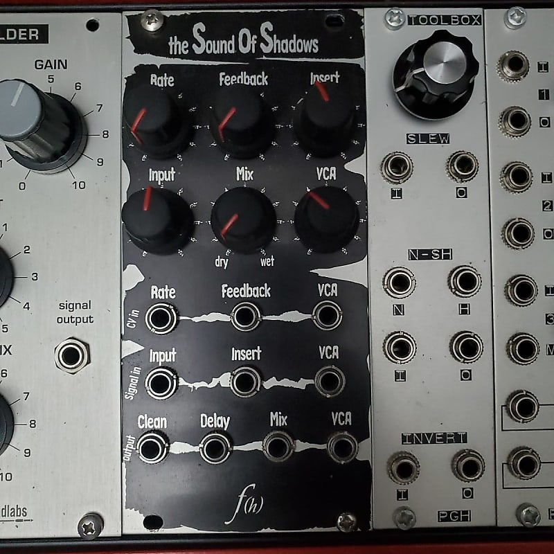Flight of Harmony, SOS - Sound of Shadows Delay/ VCA Module. Unique Delay And VCA Eurorack Module With FX Send + 3.5mm Patch Cables image 1