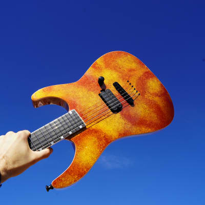 ESP USA M-I NTB TOM - Solar Flare 6-String Electric Guitar w/ Tolex Case (2023) image 1