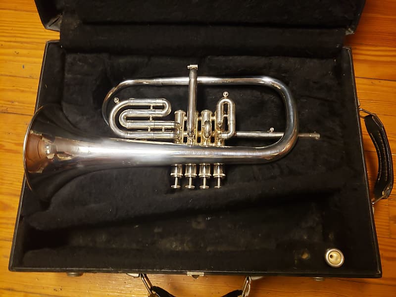 Getzen 896S 4Valve Silver FlugelhornServiced, Combo Reverb UK