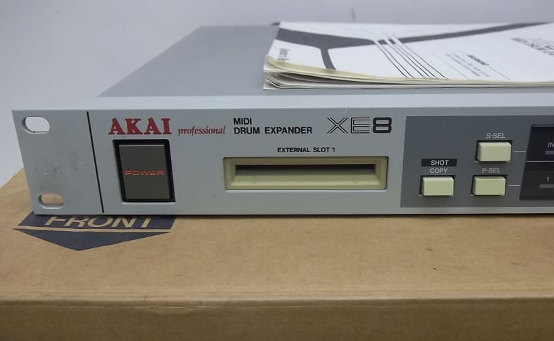 Akai XE8 drum midi drum expander module 1989 sand grey