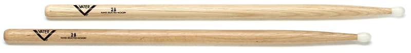 Vater American Hickory Drumsticks - 2B - Nylon Tip (5-pack) Bundle image 1