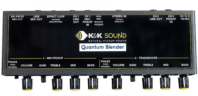 K&K Sound Quantum Blender Dual Channel Guitar Preamp/EQ | Reverb
