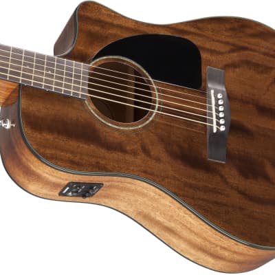 Fender CD-60SCE Solid Top Dreadnought Acoustic-Electric Guitar - All Mahogany image 5