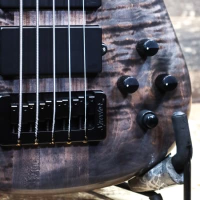 Spector USA Custom Shop NS-5XL Super Faded Black 5-String Electric Bass w/Case image 8